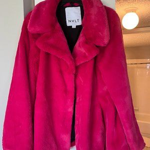 Hot Pink Faux Fur Coat